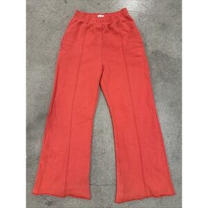 ATELIER DELPHINE High Wasted Bell Bottom Sz L Wide Leg Sweatpants Cotton Heavy